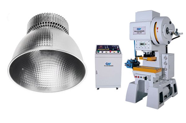 What is the experience of using High Speed Press to produce stamped LED light fins?